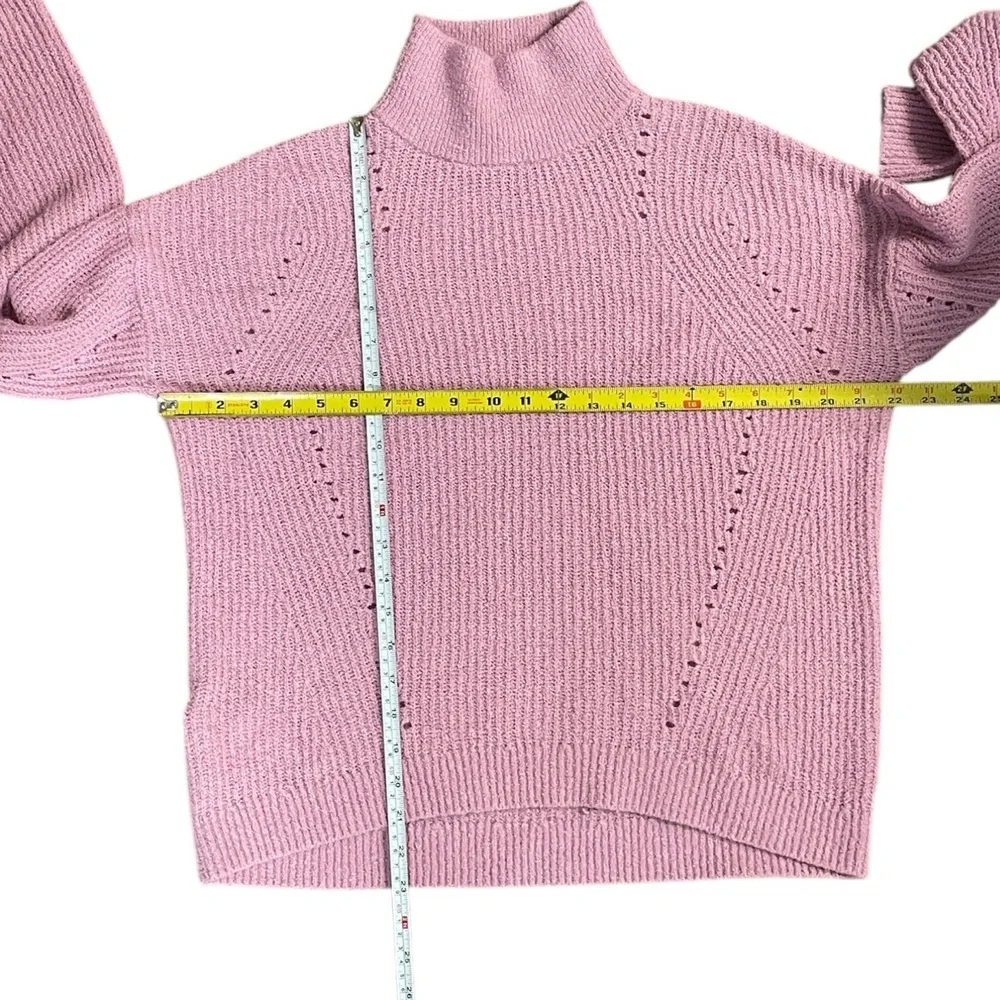 Ann Taylor Long Sleeve Turtleneck Wool blend Sweater, Medium. Light pink purple